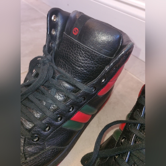 Authentic Gucci men shoes hightop 10 1/2 US - Picture 5 of 14